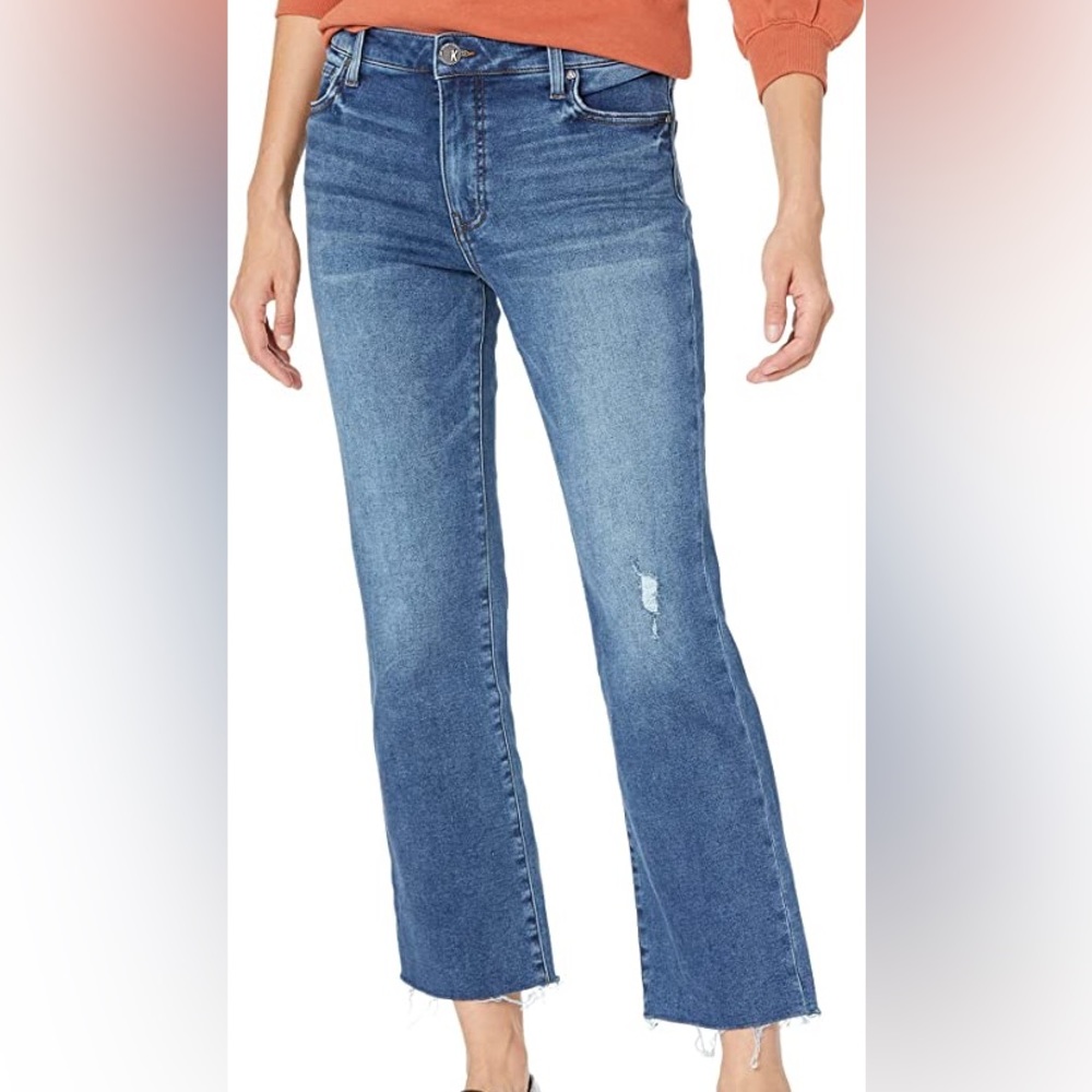 KUT high rise kelsey fab ab ankle flare 2 NEW